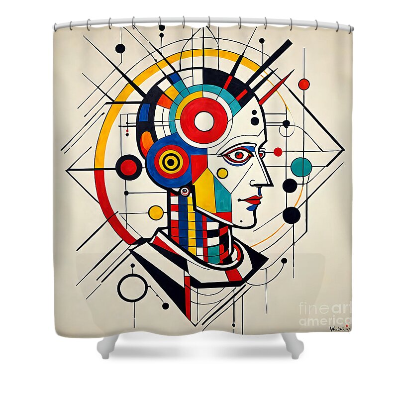 Mechanized Reverie Shower Curtain by JB Studio â€” main product image