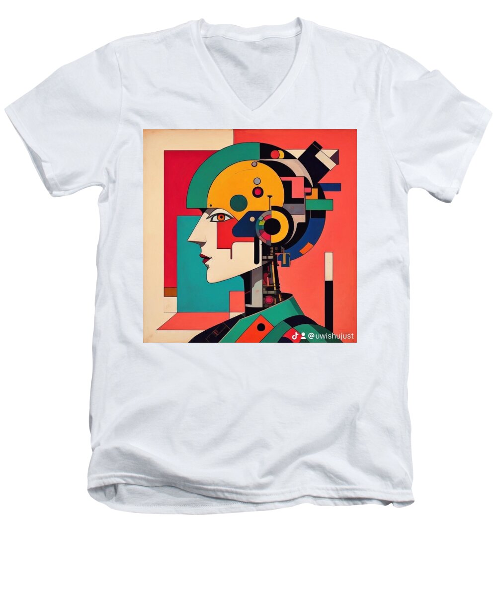 NexHumania Men's V-Neck T-Shirt by JB Studio â€” main product image