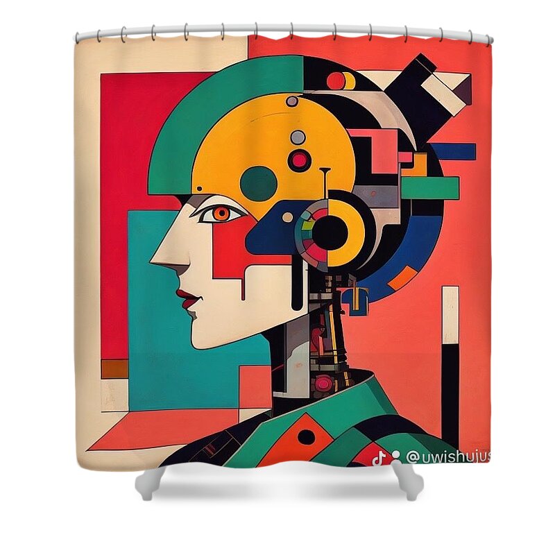 NexHumania Shower Curtain by JB Studio â€” main product image