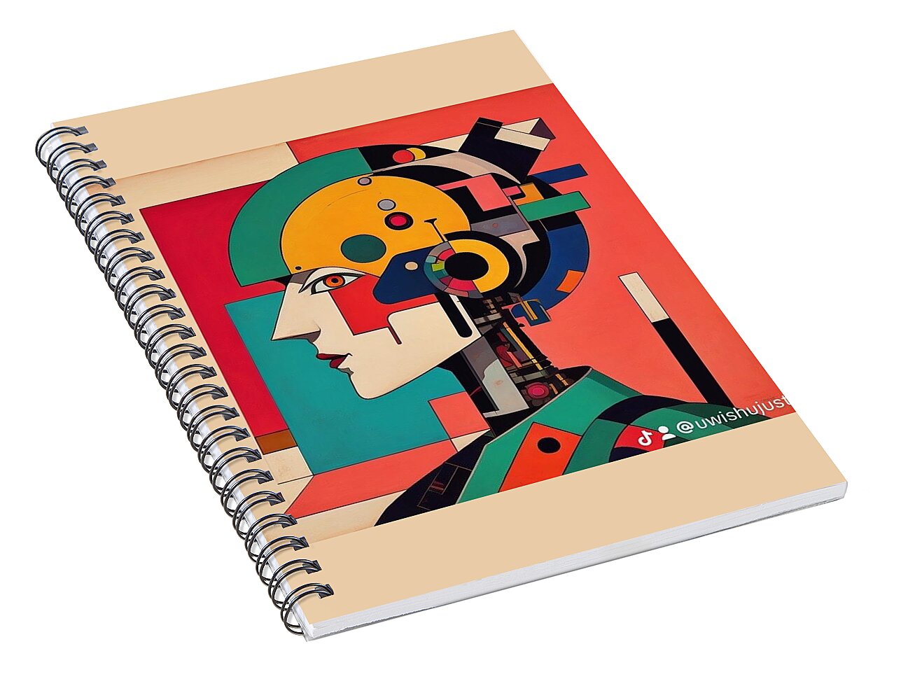 NexHumania Spiral Notebook by JB Studio â€” alternate angle view