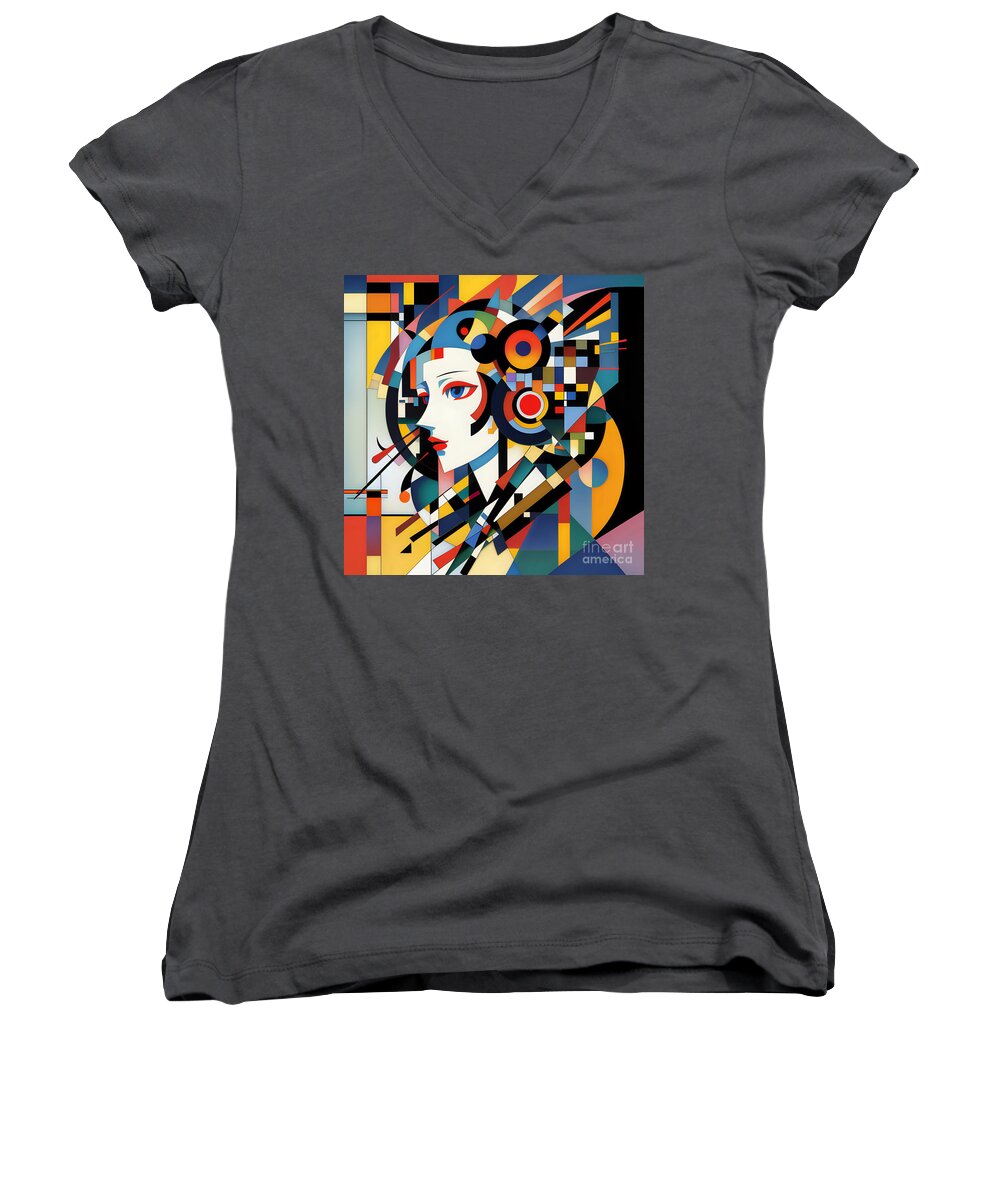 Nova Women's V-Neck T-Shirt by JB Studio â€” main product image