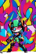 Peppy Pixelbot Art Print by JB Studio â€” main product image