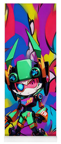 Peppy Pixelbot Yoga Mat by JB Studio â€” main product image