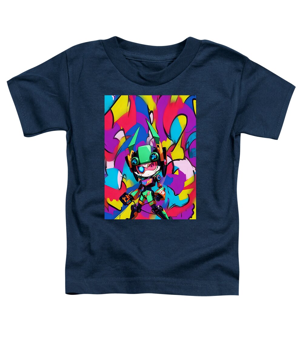 Peppy Pixelbot Toddler T-Shirt by JB Studio â€” main product image