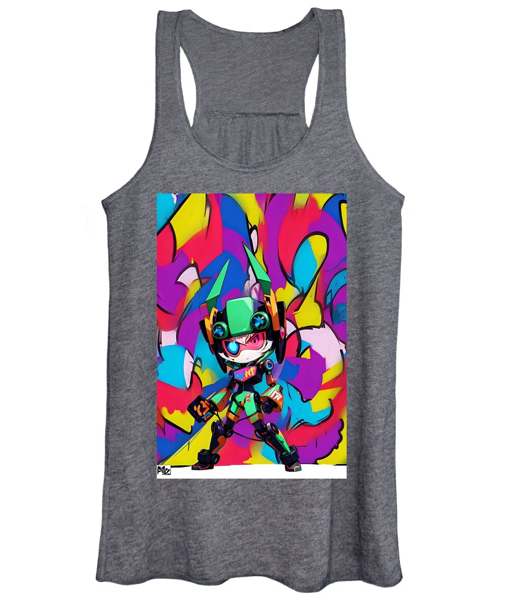 Peppy Pixelbot Women's Tank Top by JB Studio â€” main product image