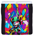 Peppy Pixelbot Duvet Cover by JB Studio â€” main product image