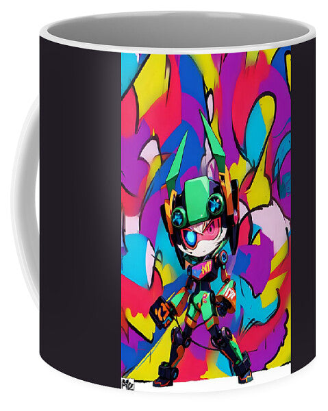 Peppy Pixelbot Mug by JB Studio â€” main product image