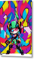 Peppy Pixelbot Metal Print by JB Studio â€” main product image