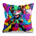 Peppy Pixelbot Throw Pillow by JB Studio â€” main product image