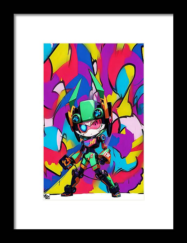 Peppy Pixelbot Framed Print by JB Studio â€” view 8