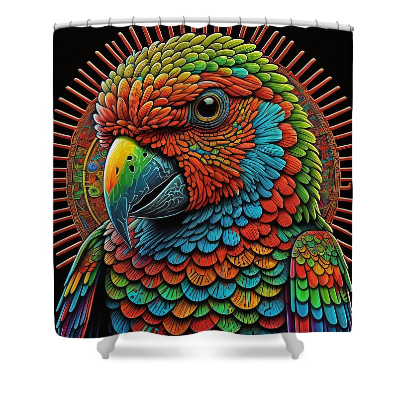 Petie Bird Shower Curtain by JB Studio â€” main product image