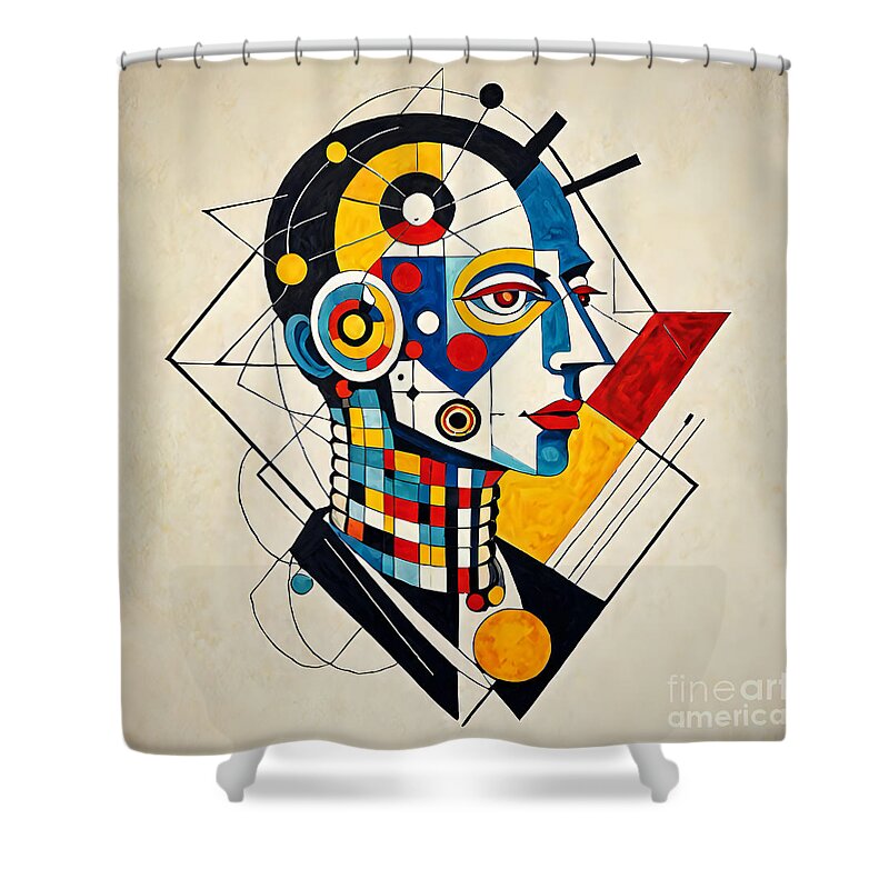 Synthetic Visionary Shower Curtain by JB Studio â€” main product image