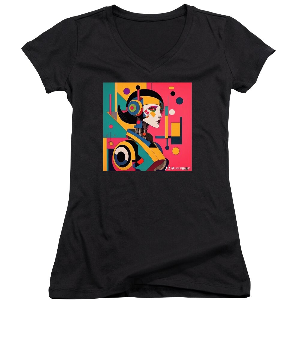 Synthosis Women's V-Neck T-Shirt by JB Studio â€” main product image