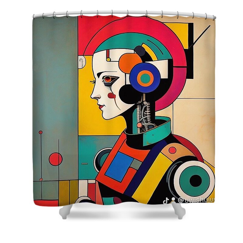 TechMorphia Shower Curtain by JB Studio â€” main product image