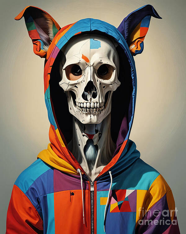 Technicolor Skull Art Print by JB Studio â€” main product image