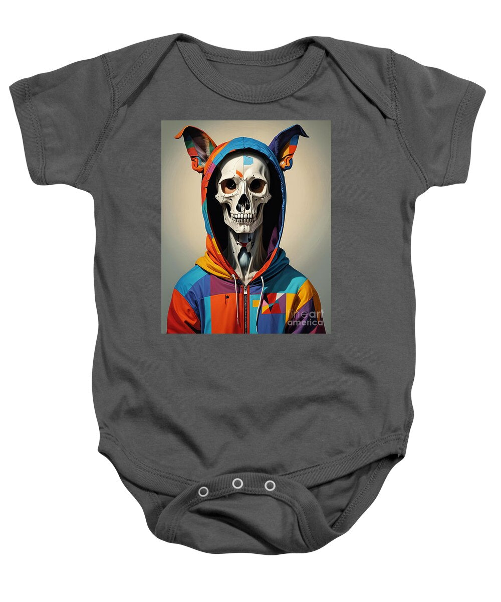 Technicolor Skull Baby Onesie by JB Studio â€” main product image