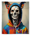 Technicolor Skull Throw Blanket by JB Studio â€” main product image