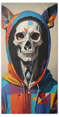 Technicolor Skull Bath Towel by JB Studio â€” main product image