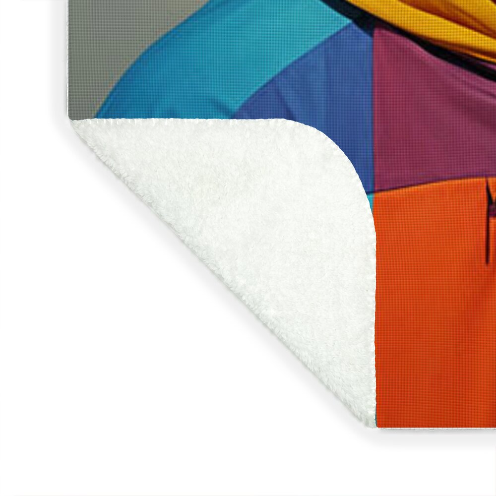 Technicolor Skull Throw Blanket by JB Studio â€” view 7