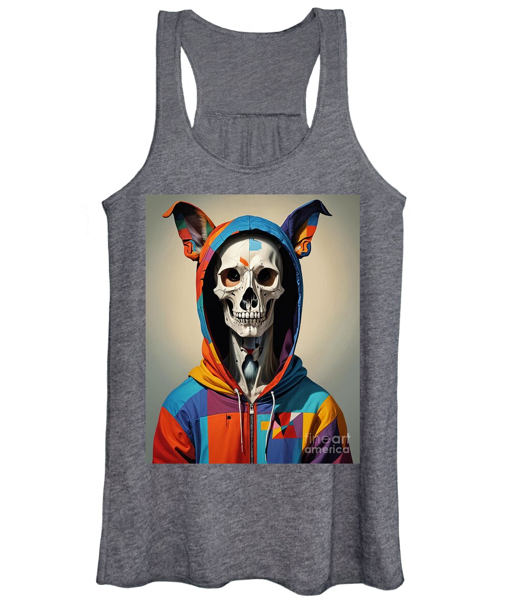 Technicolor Skull Women's Tank Top by JB Studio â€” main product image