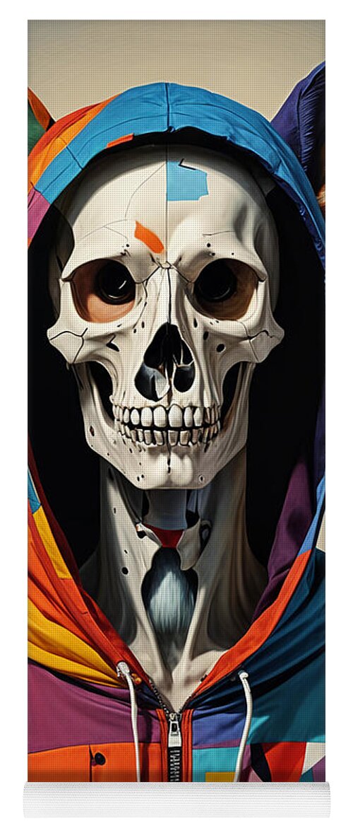 Technicolor Skull Yoga Mat by JB Studio â€” main product image