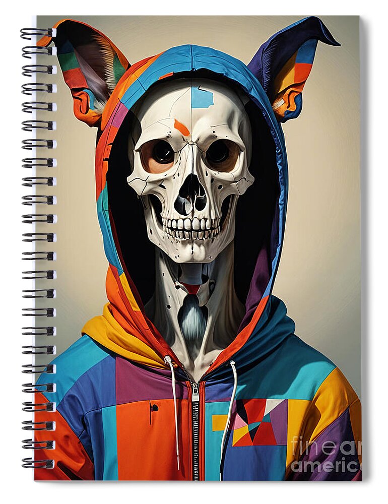 Technicolor Skull Spiral Notebook by JB Studio â€” main product image