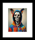 Technicolor Skull Framed Print by JB Studio â€” close-up detail of artwork