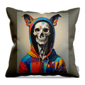 Technicolor Skull Throw Pillow by JB Studio â€” main product image