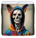 Technicolor Skull Duvet Cover by JB Studio â€” main product image