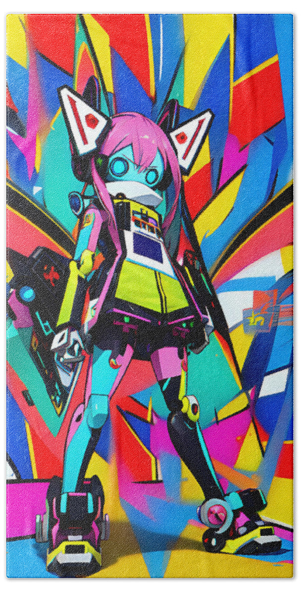 Whoopee Whirlybot Beach Towel by JB Studio â€” main product image