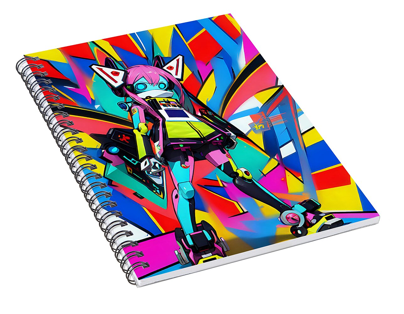 Whoopee Whirlybot Spiral Notebook by JB Studio â€” alternate angle view