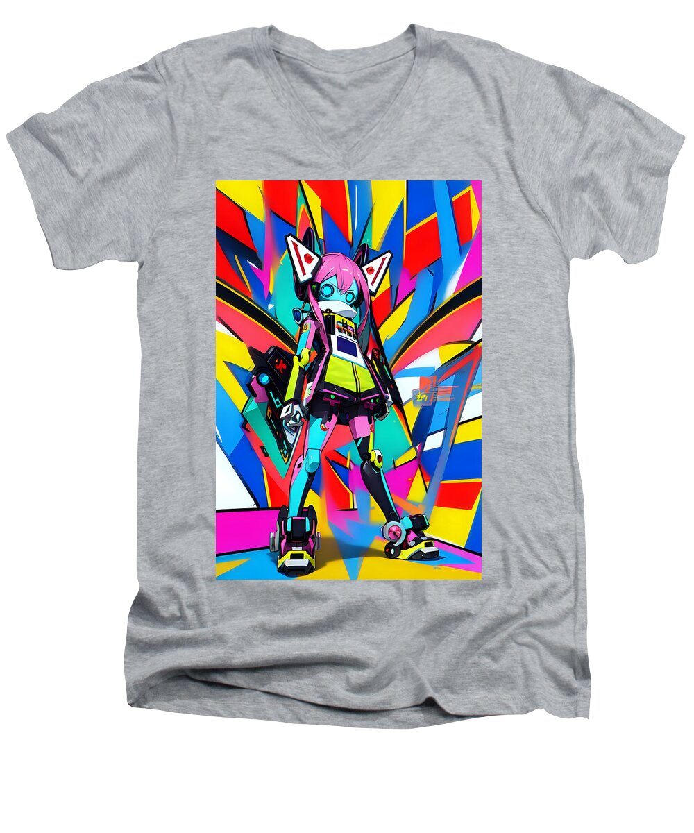 Whoopee Whirlybot Men's V-Neck T-Shirt by JB Studio â€” main product image