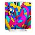 Zigzag Zestbot Shower Curtain by JB Studio â€” main product image