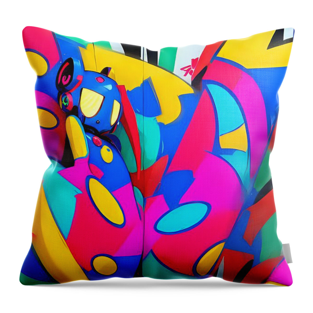 Zigzag Zestbot Throw Pillow by JB Studio â€” main product image