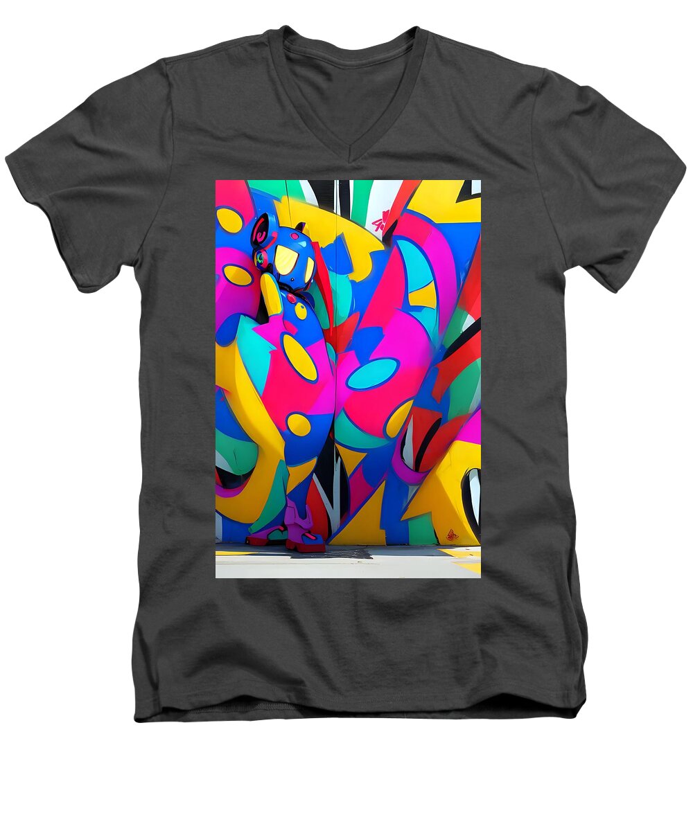 Zigzag Zestbot Men's V-Neck T-Shirt by JB Studio â€” main product image