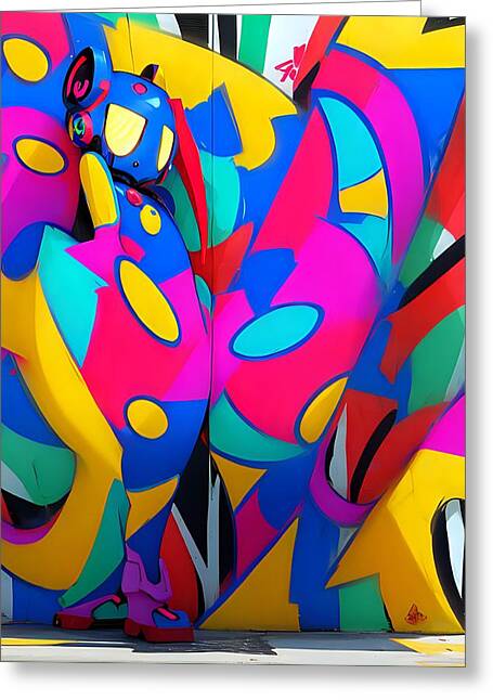 Zigzag Zestbot Greeting Card by JB Studio â€” main product image