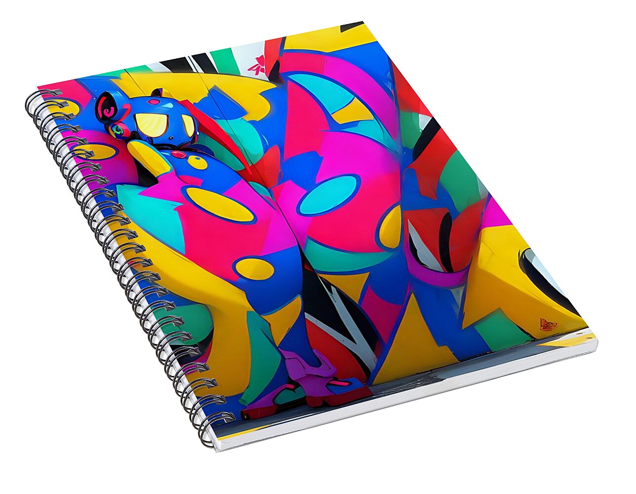 Zigzag Zestbot Spiral Notebook by JB Studio â€” alternate angle view