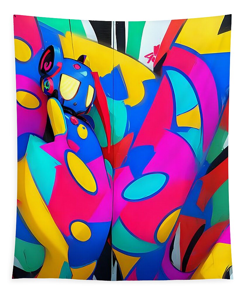 Zigzag Zestbot Wall Tapestry by JB Studio â€” main product image