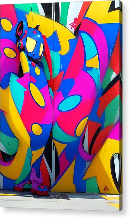 Zigzag Zestbot Acrylic Print by JB Studio â€” main product image
