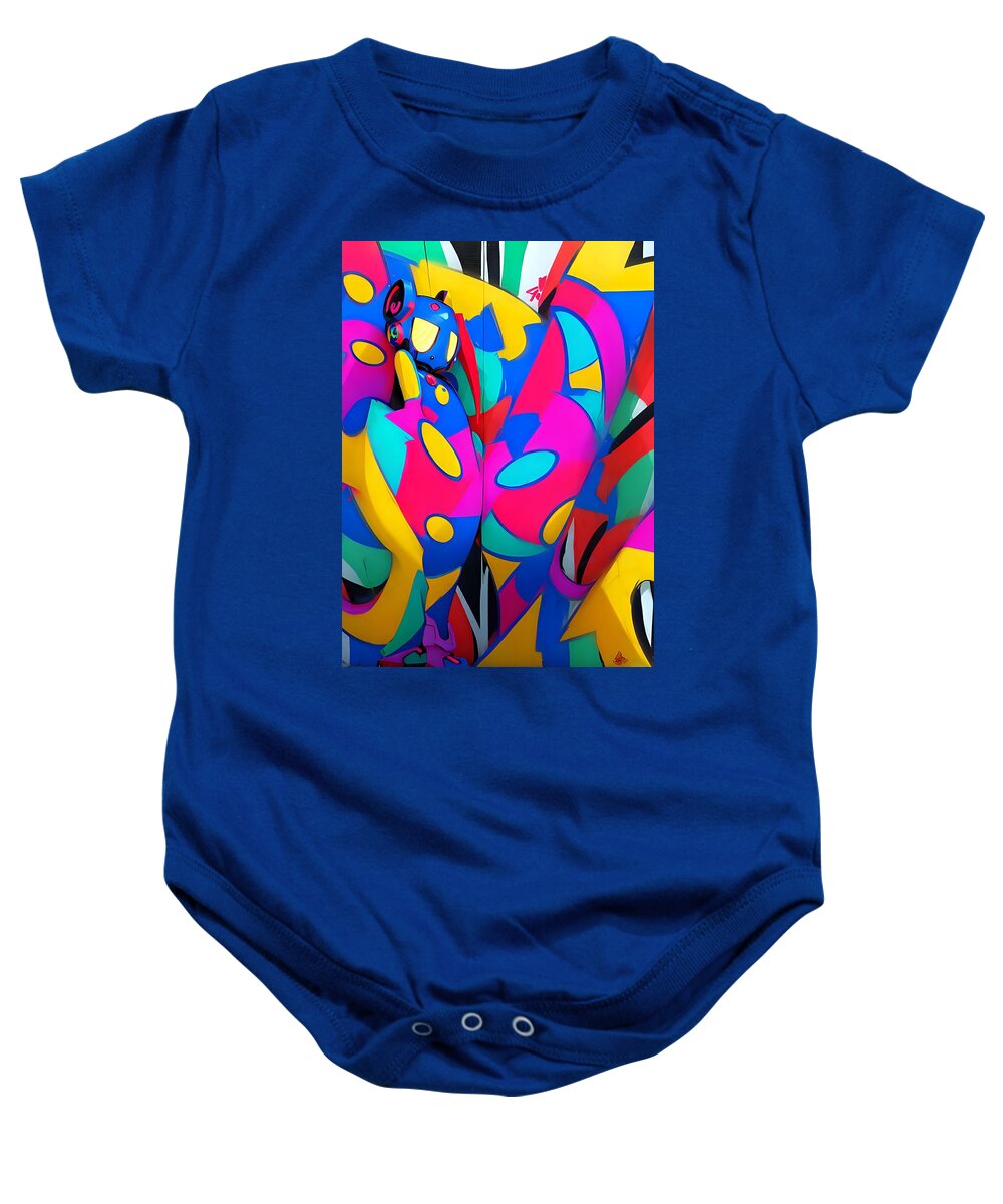 Zigzag Zestbot Baby Onesie by JB Studio â€” main product image