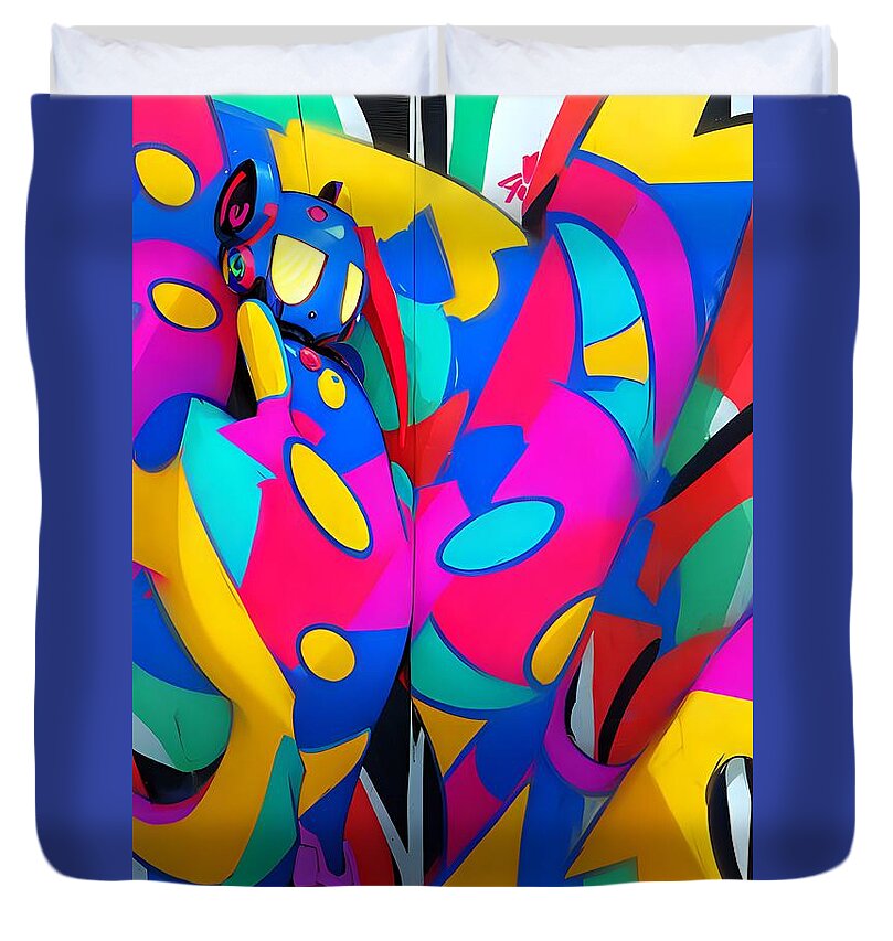 Zigzag Zestbot Duvet Cover by JB Studio â€” main product image