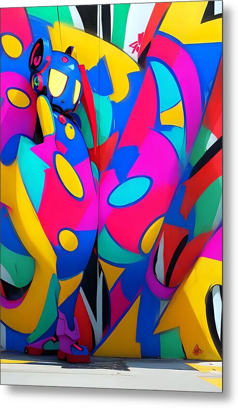 Zigzag Zestbot Metal Print by JB Studio â€” main product image