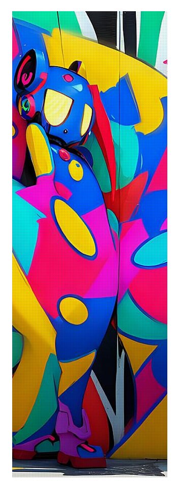 Zigzag Zestbot Yoga Mat by JB Studio â€” alternate angle view
